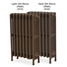 CI-CLA636-15-16 - Classic 4 Column Cast Iron Radiator H636mm x W174mm CI-CLA636-15-16 - Classic 4 Column Cast Iron Radiator H636mm x W174mm